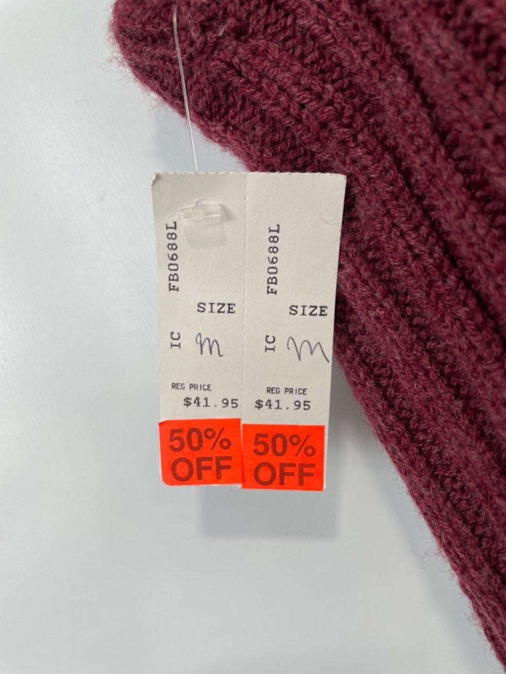 Vintage 90s IC Isaacs Sweater Vest Size Medium Cable Knit Berry Deadstock NEW - Picture 3 of 7